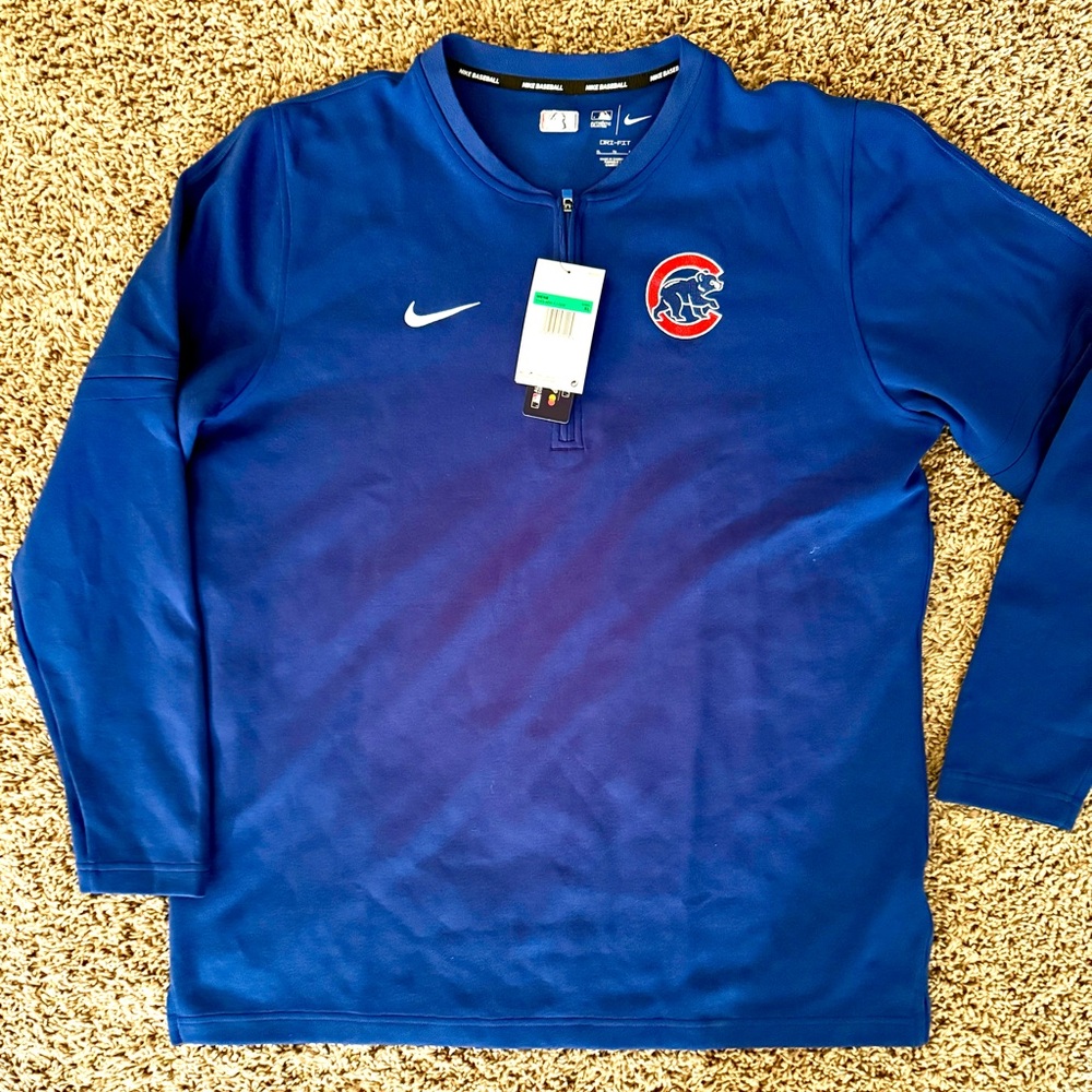 Men's Royal Chicago Cubs Authentic Collection Game Time Performance Quarter-Zip